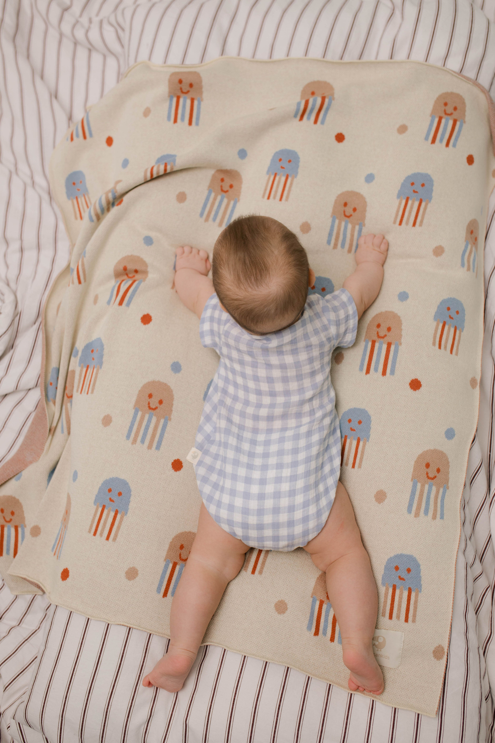 Боди из муслина (клетка синяя)