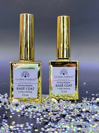 Каучуковая база для гель лака, Strong Rubber Base Coat Long Lasting, 15 мл., Global Fashion