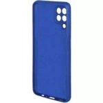 Силиконовый чехол с микрофиброй для Samsung Galaxy М32 blue DF