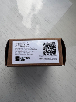 Хотэнд с соплом 0,6 мм из закаленной стали для 3Д принтера Bambu Lab X1 Series & P1 Series (FAH005-N-1)