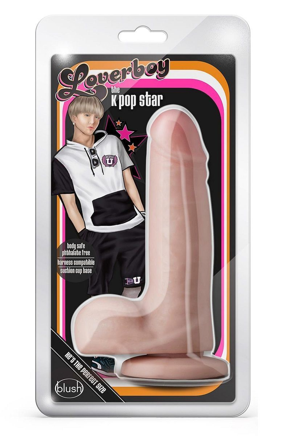 Телесный фаллоимитатор K Pop Star - 18,5 см. (Цвет: телесный)