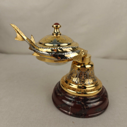 Икорница на яшме "Осетр" (Златоуст)