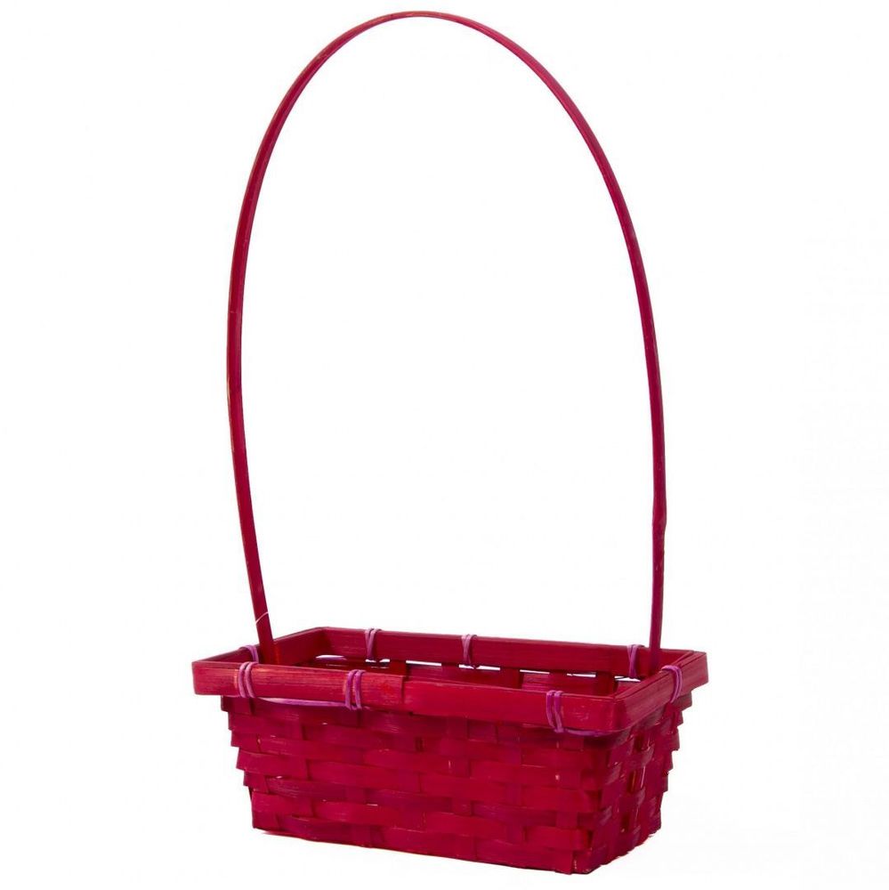 Корзина (бамбук) D22*11.5*Н9 КРАСНАЯ