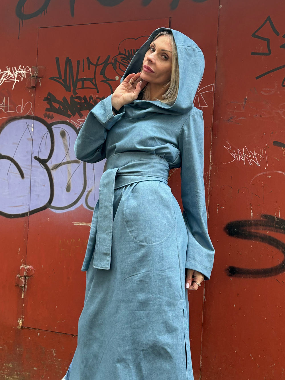 Платье Assassin /джинс голубой