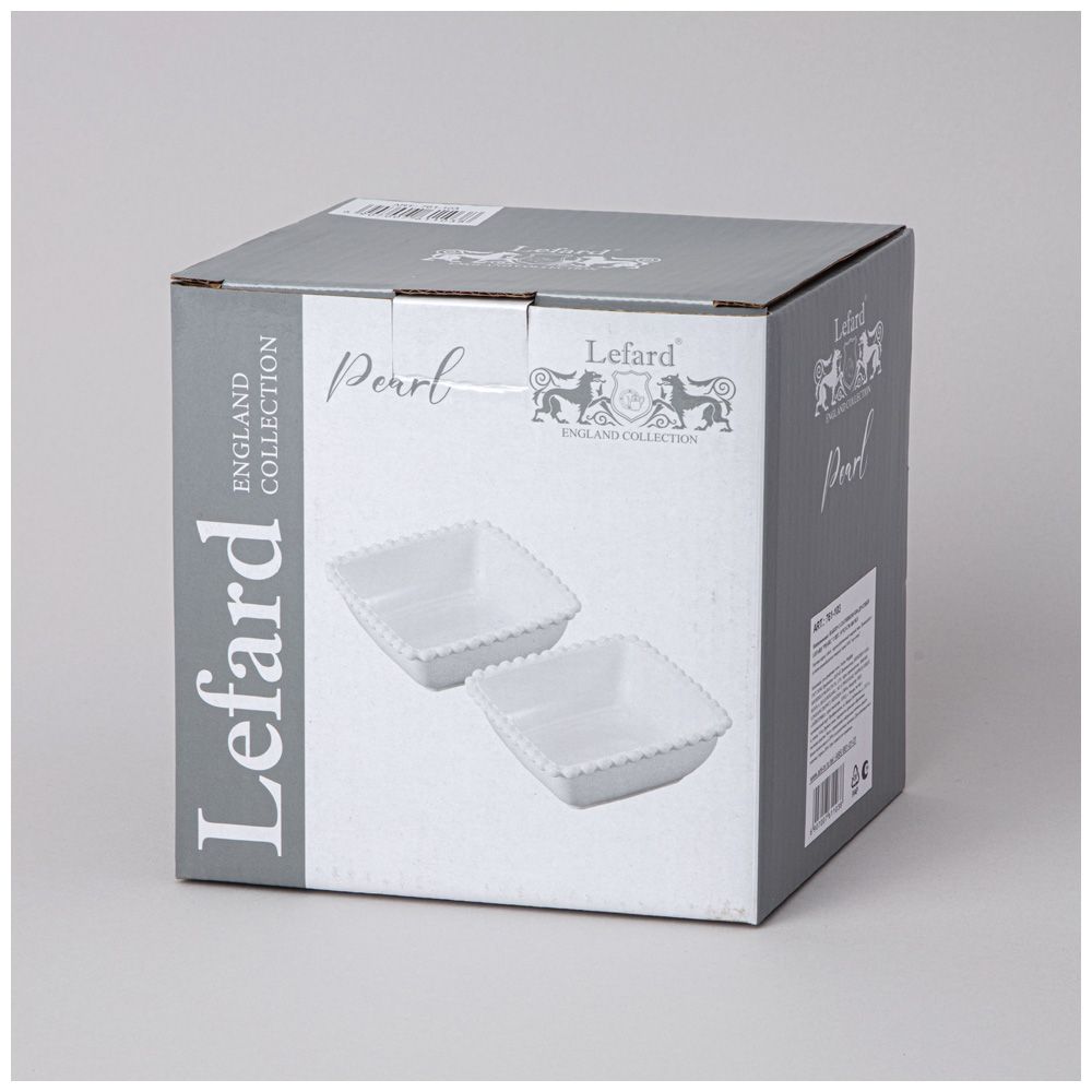 НАБОР САЛАТНИКОВ КВАДРАТНЫХ LEFARD "PEARL" 2 ШТ. 14*5,5 СМ 400 МЛ (КОР=12НАБ.)