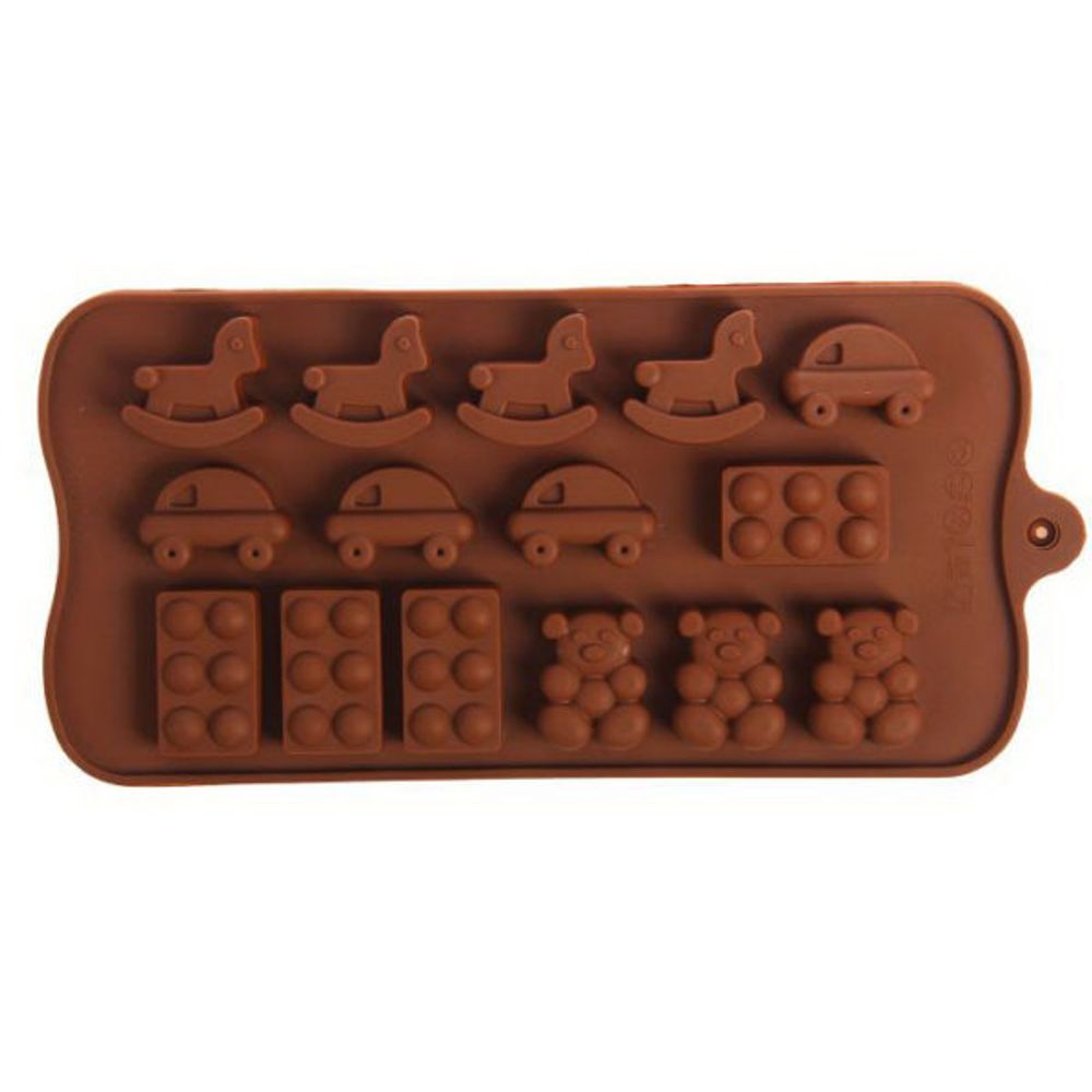 Силиконовая форма для шоколада 039 (Игрушки 21*10,5 мм)