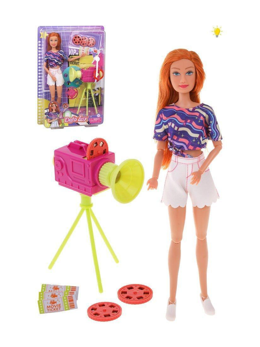 Кукла тип модель "Профессия" свет, с аксесс. на бат. коробка (Defa lucy)