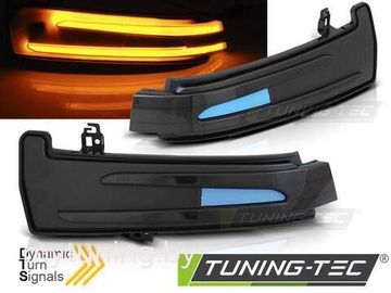 Повторители указателей поворота в зеркала для Mercedes A / C / E / CLS / GLK / S LED динамические темные