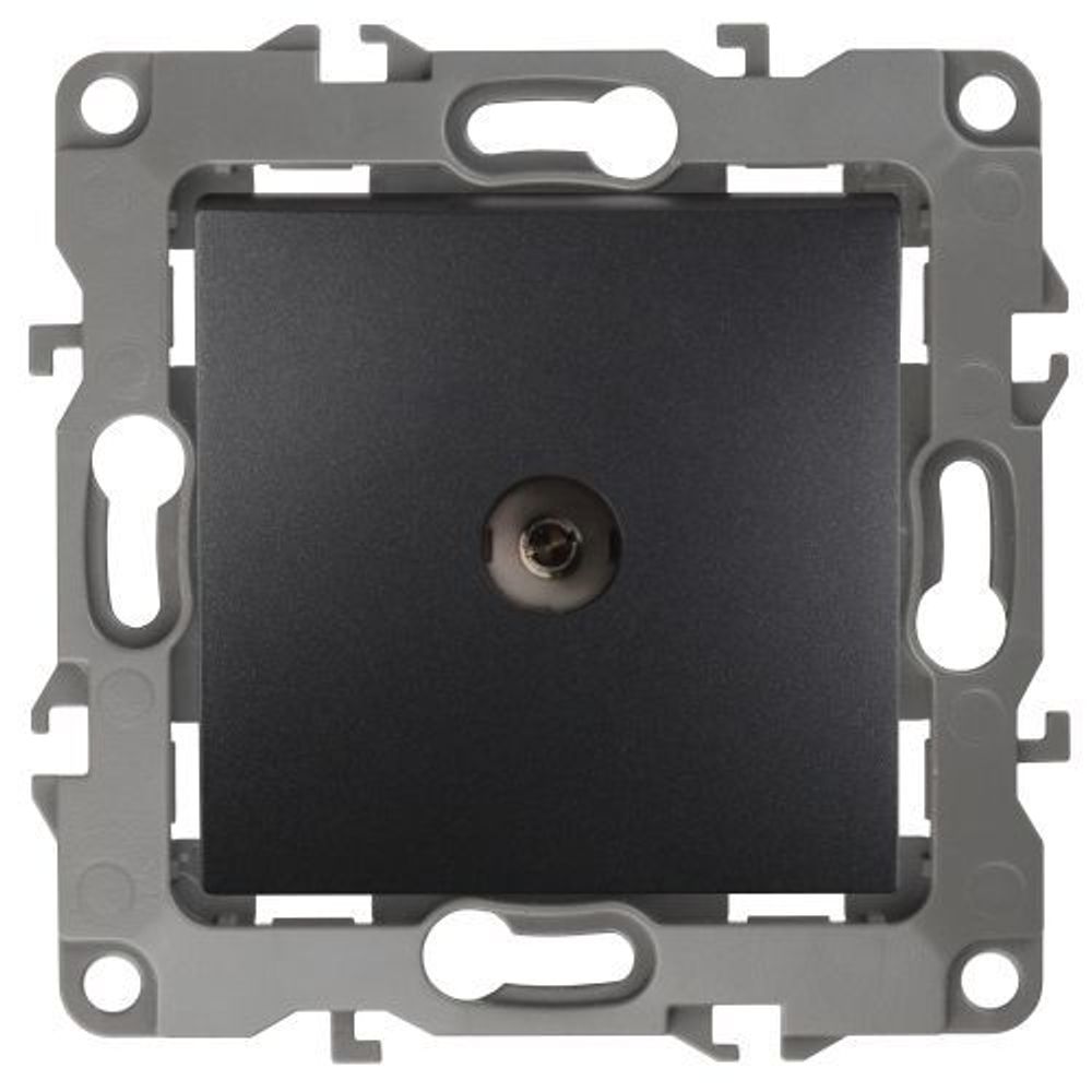 Розетка телевизионная проходная TV Эра12 12-3102-05 IP20 антрацит Эра Б0027435 Розетка телевизионная проходная TV Эра12 12-3102-05 IP20 антрацит Эра Б0027435