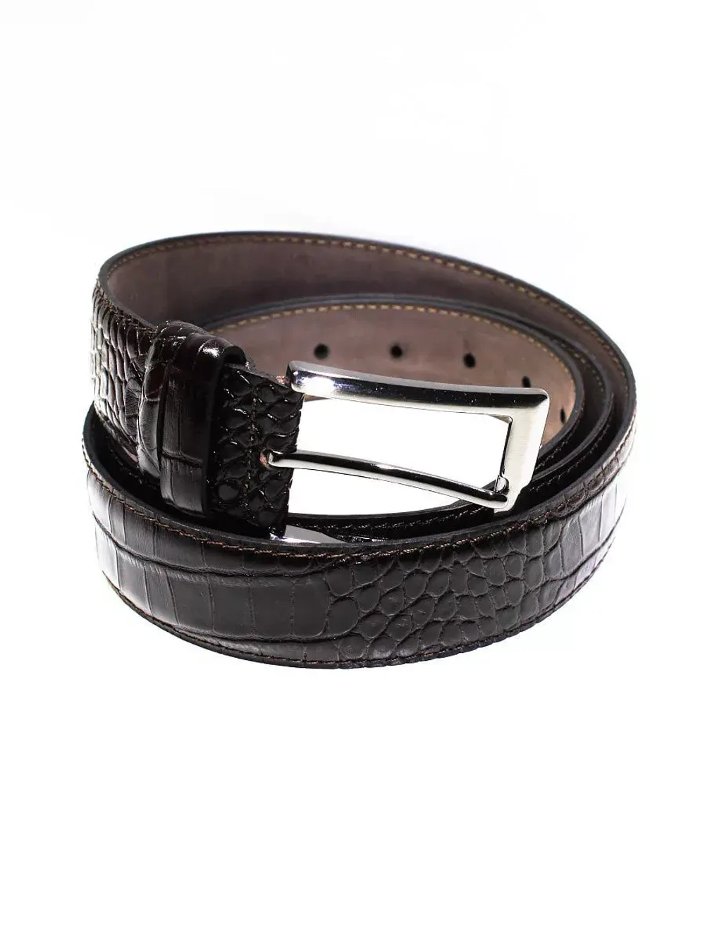 Ремни мужские кожаные классический КРОКОДИЛ