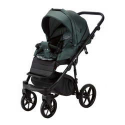 Детская коляска Adamex Bibione Deluxe 2 в 1 BI-SM15 (Т.ЗЕЛЕНАЯ ПЕРЛ. КОЖА)