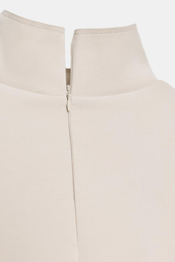 ZARA ТОП АСИММЕТРИЧНОГО КРОЯ ИЗ ТКАНИ ИНТЕРЛОК, ЭКРЮ