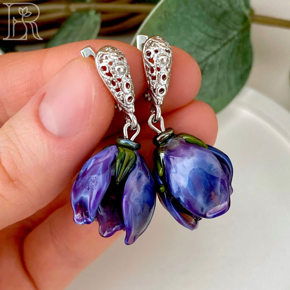 Серьги Крокусы