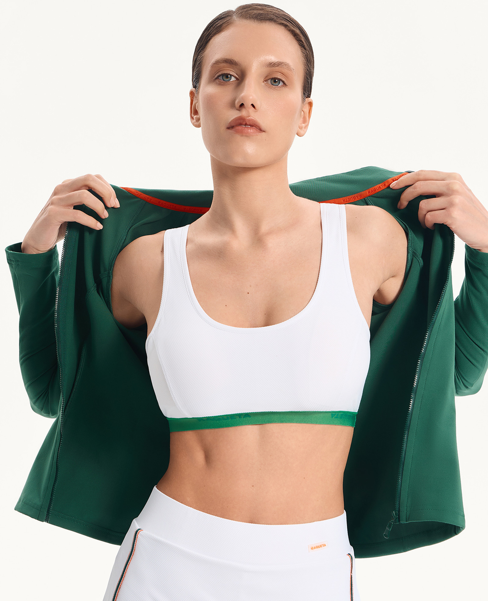 Лонгслив на молнии Slim Fit, Refreshing Green