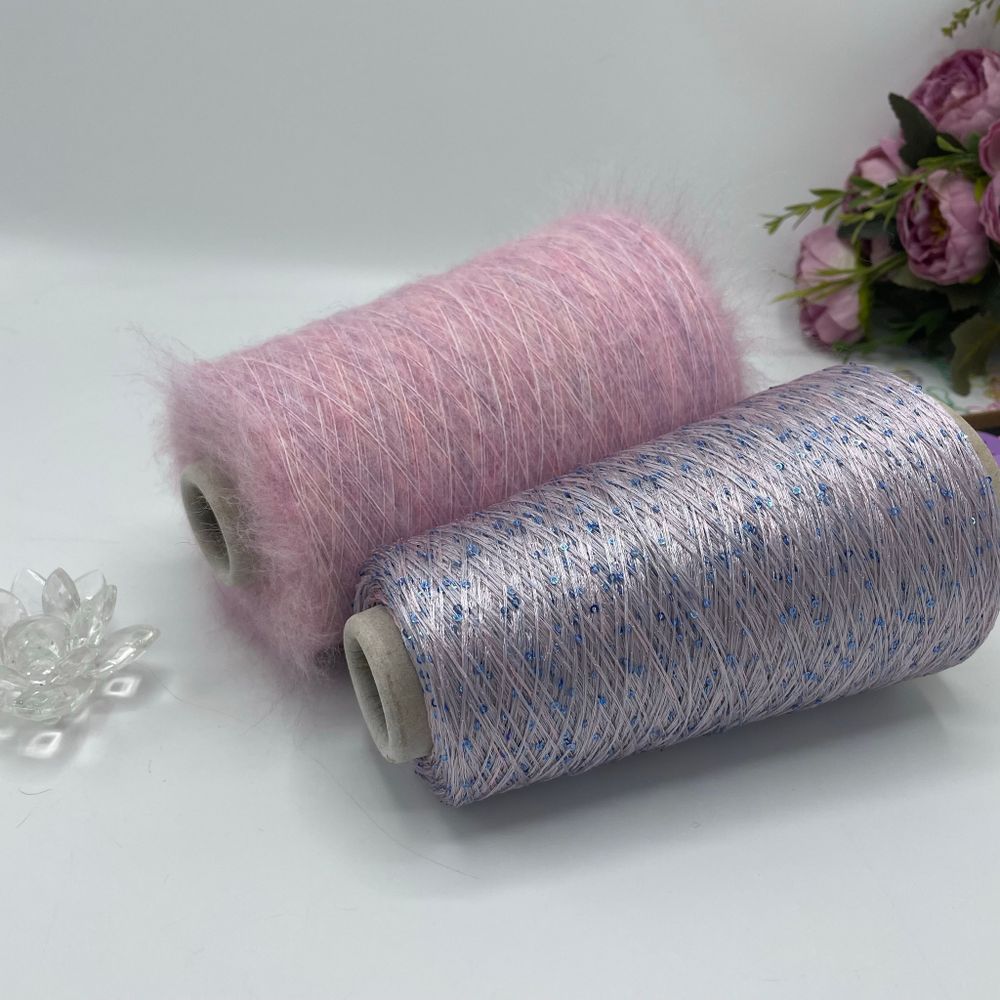 Набор № 79 Вспушеный меринос + Пайетки