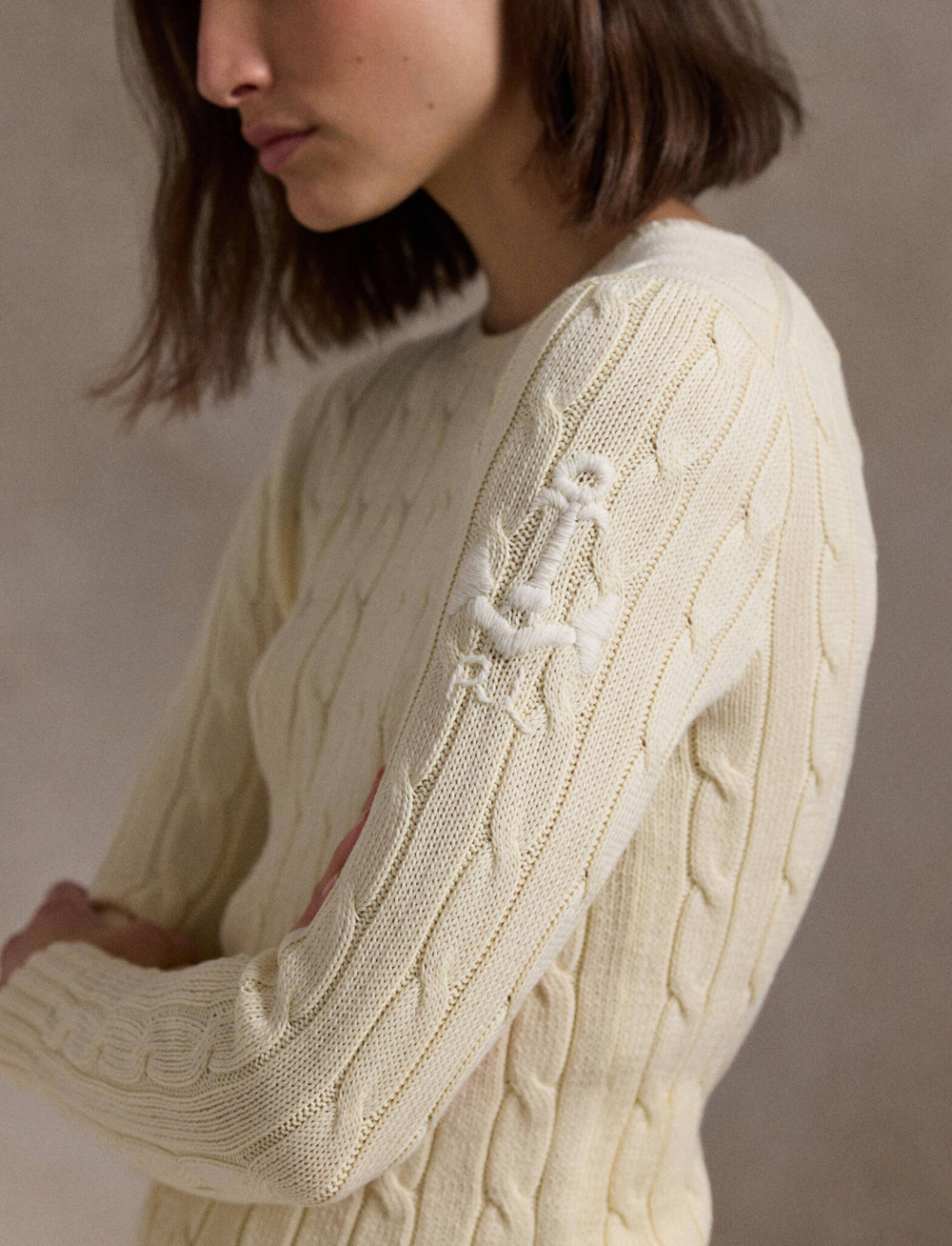 Свитер POLO RALPH LAUREN - кремовый(211947925)