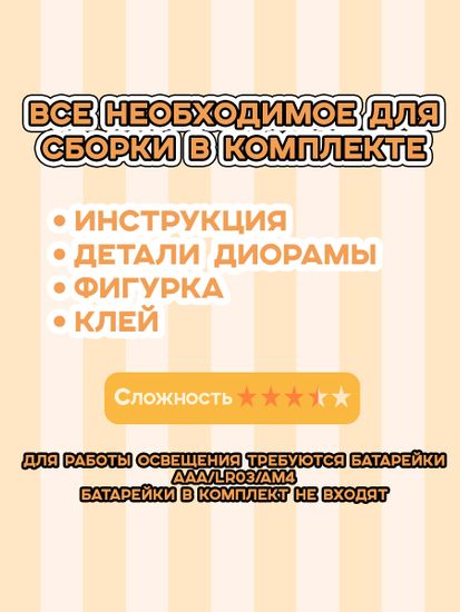 Диорама сборная с фигуркой Garfield Cafe