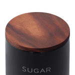 Банка керамическая для хранения сахара, 400 мл, черная