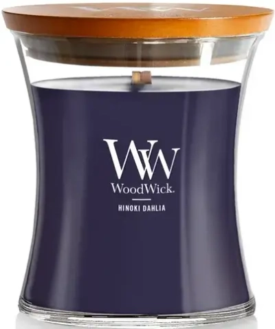WOODWICK MEDIUM HOURGLASS HINOKI DAHLIA CANDLE 275 GR