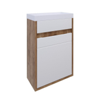 AVK2. Тумба навесная, 1 Дверь, 400, коллекция (Ирма, Cersanit Como, Дуб Крафт Золотой, Дуб Крафт Золотой, Молочный глянец)