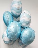 Шар (18"/46 см) Круг, Голубой 1 шт.