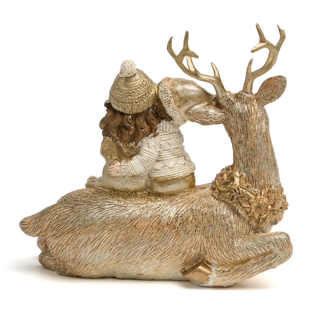 СТАТУЭТКА "ДЕТИ НА ОЛЕНЕ" 14,5Х7Х14 СМ