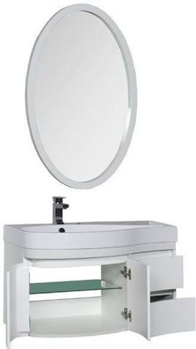 Мебель для ванной Aquanet Сопрано 95 L белый (2 дверцы 2 ящика)