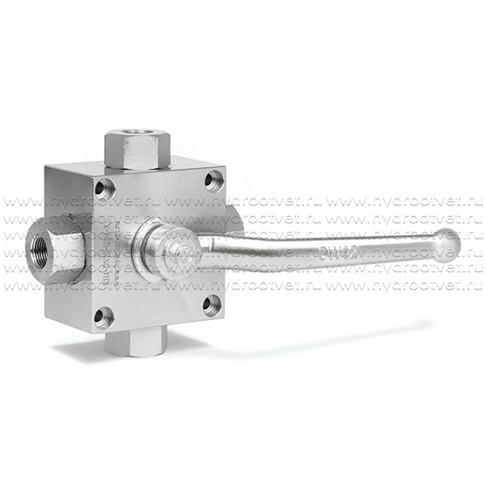 KHB-KH4-DN10-G3/8-X-1112 - Шаровой кран 4/3 на высокое давление, резьба G3/8", закрытые центры KHB-KH4-DN10-G3/8-X-1112 - Шаровой кран 4/3 на высокое давление, резьба G3/8", закрытые центры