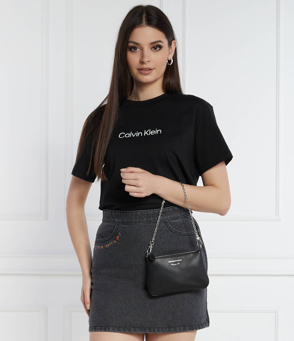 Кожаная сумка через плечо + поясная сумка Emporio Armani - черный(Y3H317 Y478E)