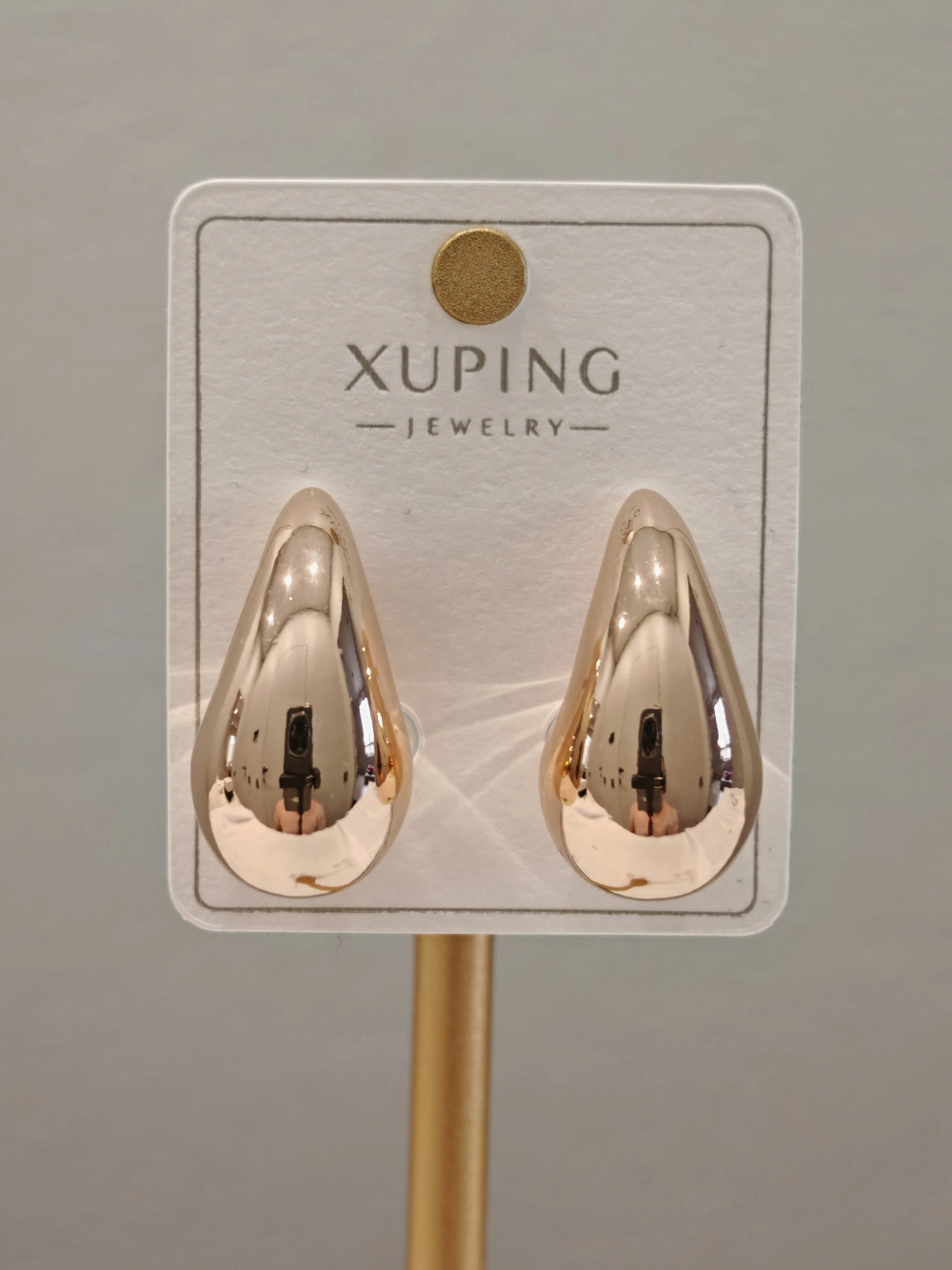 Серьги Xuping «Золотая капля» Gold 18K