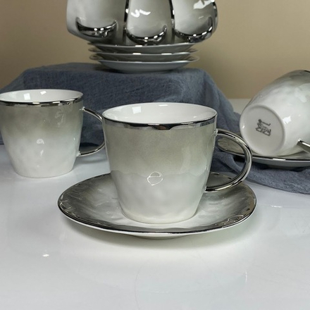 Lenardi 122-118 Чайный набор 12пр. 270мл TORONTO GREY в под.уп.(х6)Фарфор