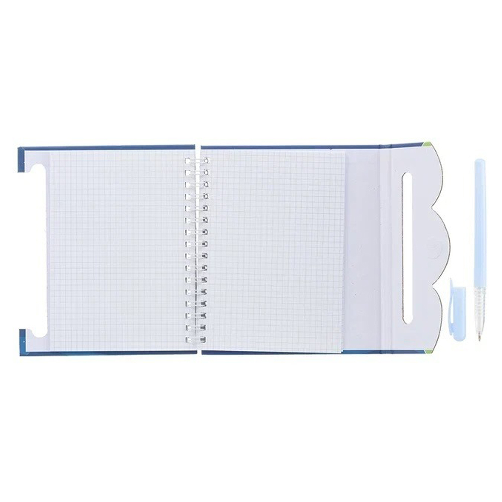 Блокнот детский Basir, с ручкой, на липучке, формат А6, серия "Космос", переплет 7БЦ, 15*13 см, 48 листов, ассорти