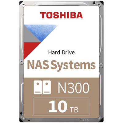 HDD NAS TOSHIBA N300 10TB CMR, 3.5'', 512MB, 7200RPM, SATA, TBW: 180