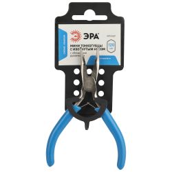 Тонкогубцы ЭРА 120 мм мини с изогнутым носом обливные рукоятки