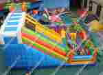 Надувной батут горка "Парк Юрского периода"