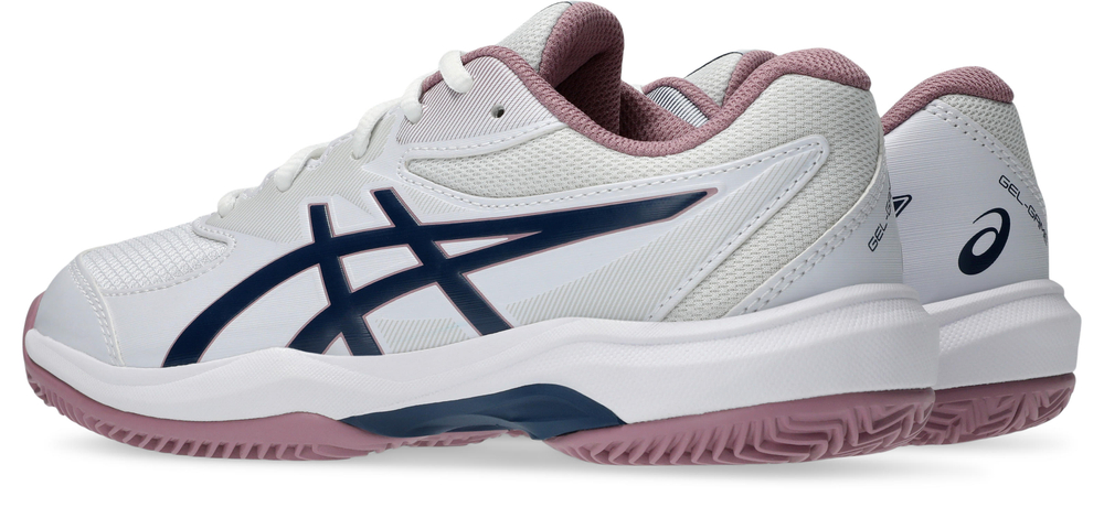 Детские теннисные кроссовки Asics Gel-Game GS Clay/OC - white/independence blue