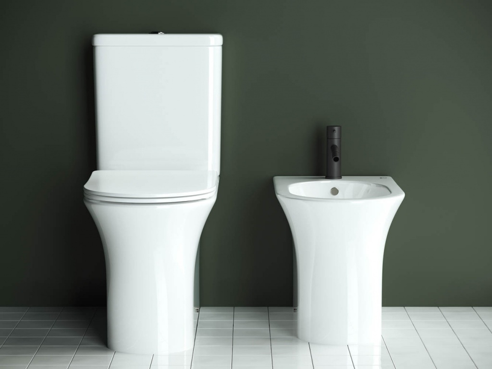 Унитаз-компакт безободковый Ceramica Nova Star CN1904-B с крышкой-сиденьем микролифт, белый глянец