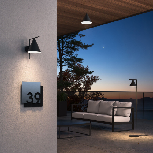 Уличный подвесной светодиодный светильник Elektrostandard Bevel 35184/H черный