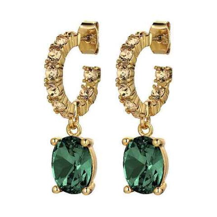 Серьги Dyrberg Kern BARBARA SG EMERALD GREEN /GOLDEN 430125