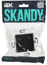 SKANDY Выключатель жалюзи 10А SK-V12Bl черный IEK