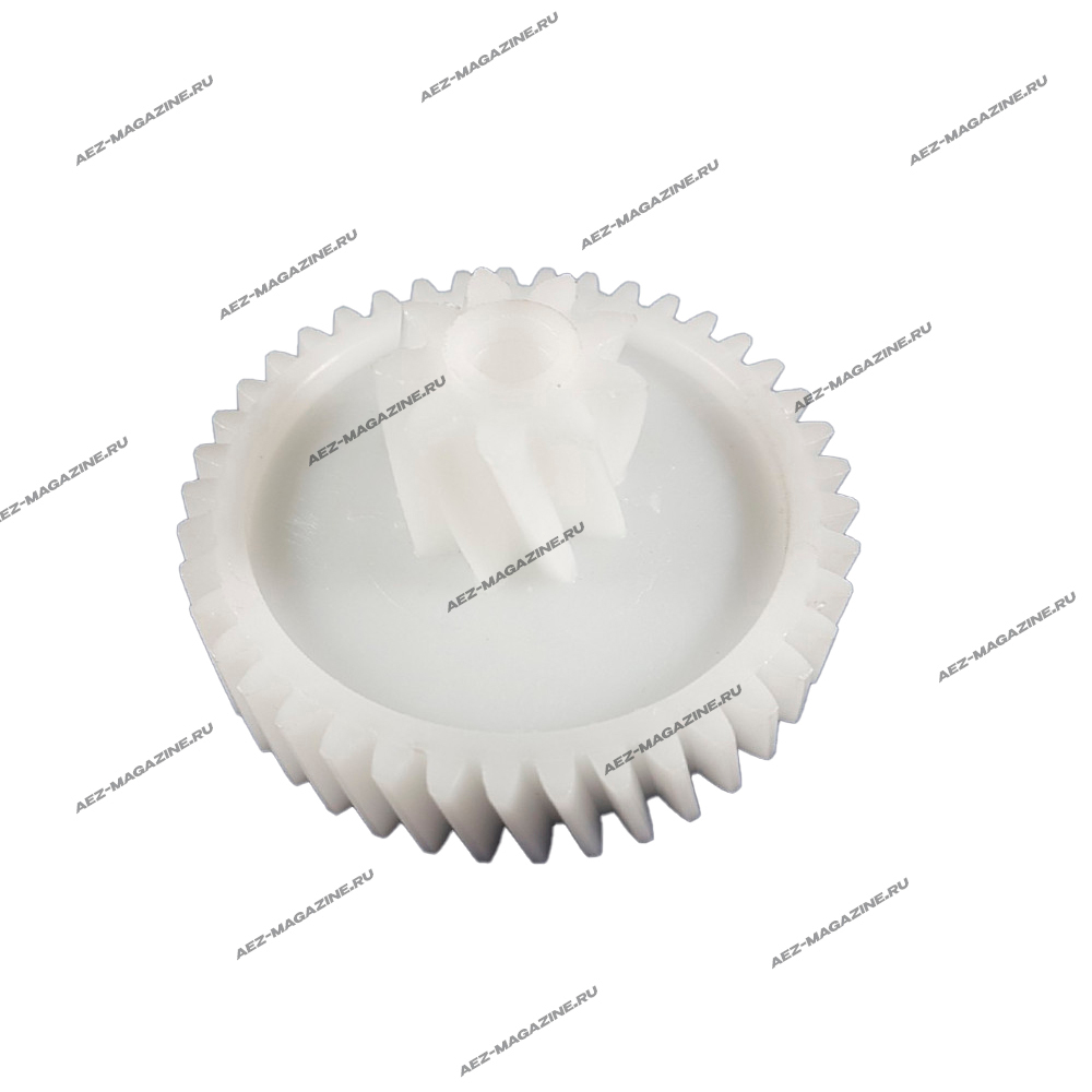 Шестерня мясорубки Saturn белый редуктор, D-66х23,5мм, 41/9 зубов косые, H-32мм, юбка 14мм