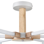 8095/6C MODERNI LN26 340 белый/белый металл, дерево/металл Люстра потолочная Е27 6*60W 220V COLANGE