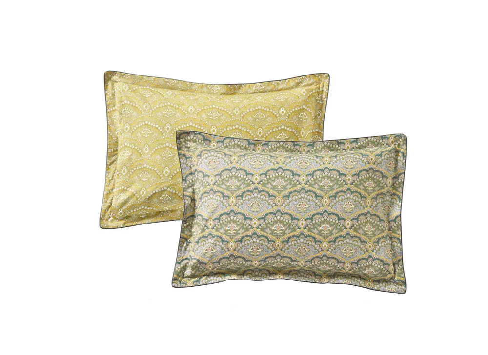 Постельное белье 2 спальное евро Blanc des Vosges Ispahan Anis