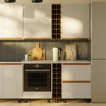 Кухонный напольный модуль для бутылок 20х60х85 Валенсия из массива дуба со столешницей, винный шкаф на ножках