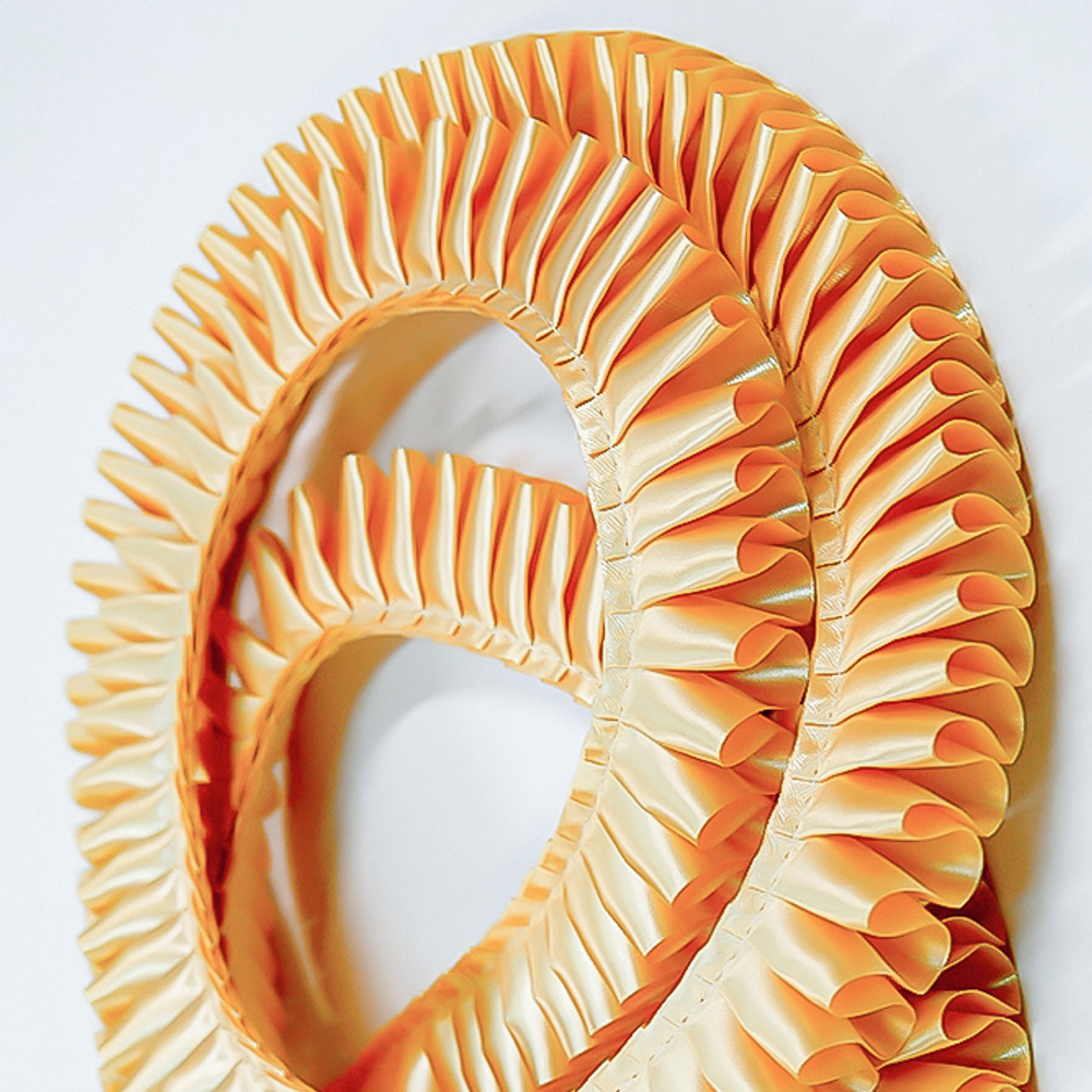 Лента плиссированная для наградных розеток. Цвет ЗОЛОТОЙ-ПЕСОК. Код цвета 53.