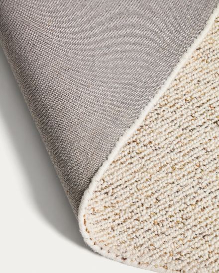 Ковер Lenuo из шерсти жаккардовый цвет экрю, 200 x 300 см