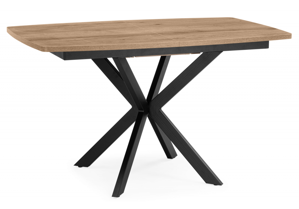 Стол деревянный Woodville Палу 130(170)х80 дуб веллингтон, черный