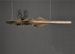 Pendant design lamp UFO  L120 (dark Wood)
