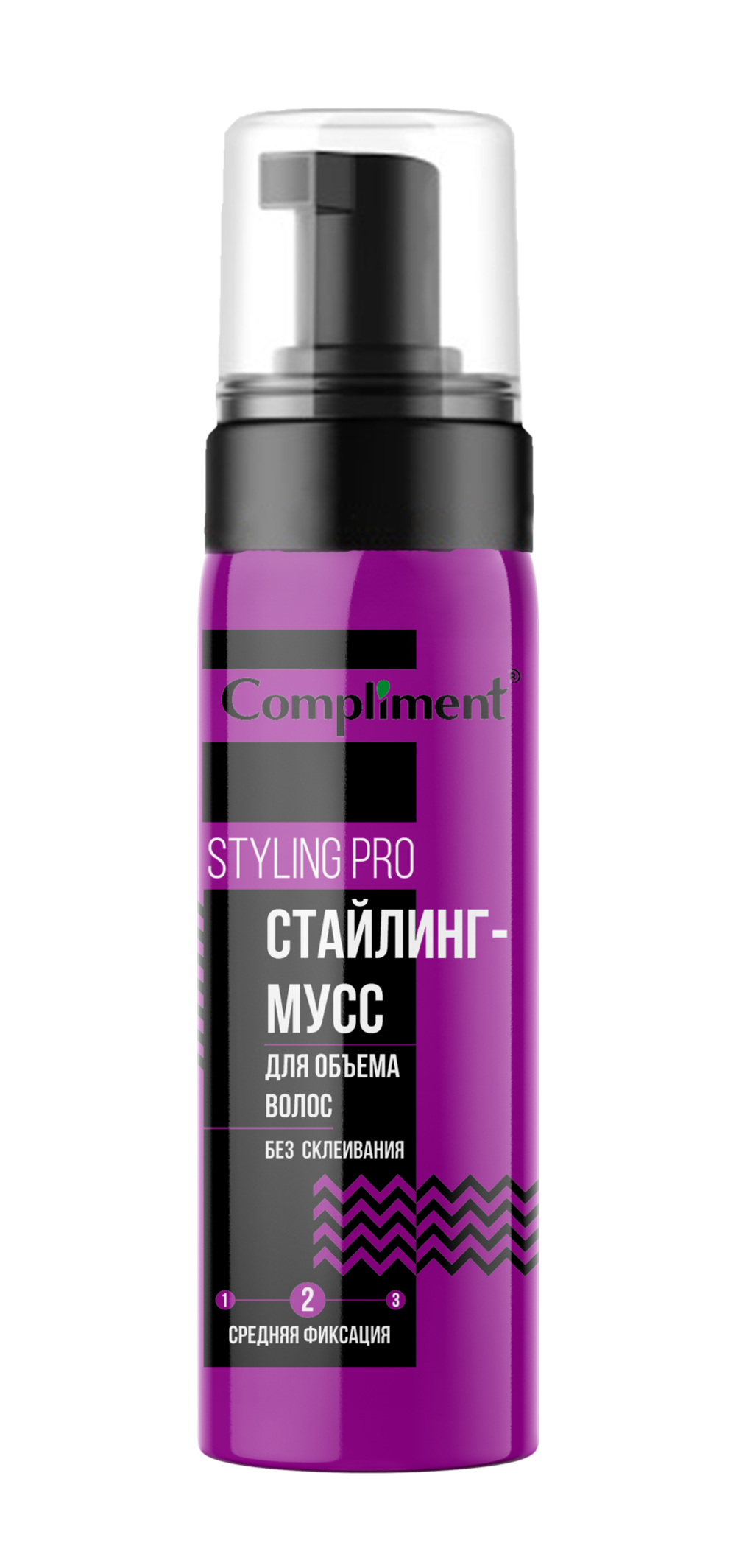 Compliment STYLING PRO Стайлинг-мусс для ОБЪЕМА волос, средняя фиксация, 150 мл
