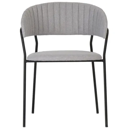 Стул Bradex Home Turin серый с чёрными ножками